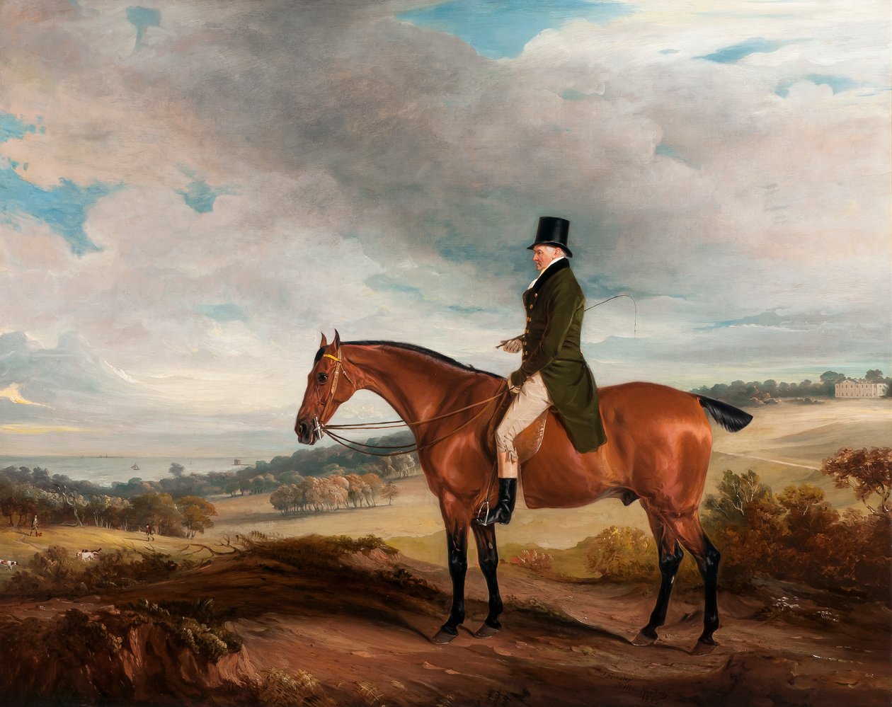 Ridesportræt af Andrew Berkeley Drummond i Cadland Park, 1822 af John E. Ferneley