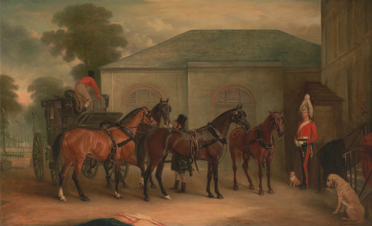 The Drag of Sir Watkin Williams Wynn af John E. Ferneley