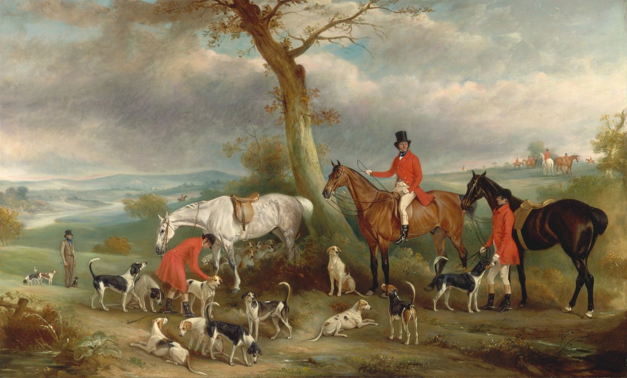 Thomas Wilkinson, M.F.H., med Hurworth Foxhounds af John E. Ferneley