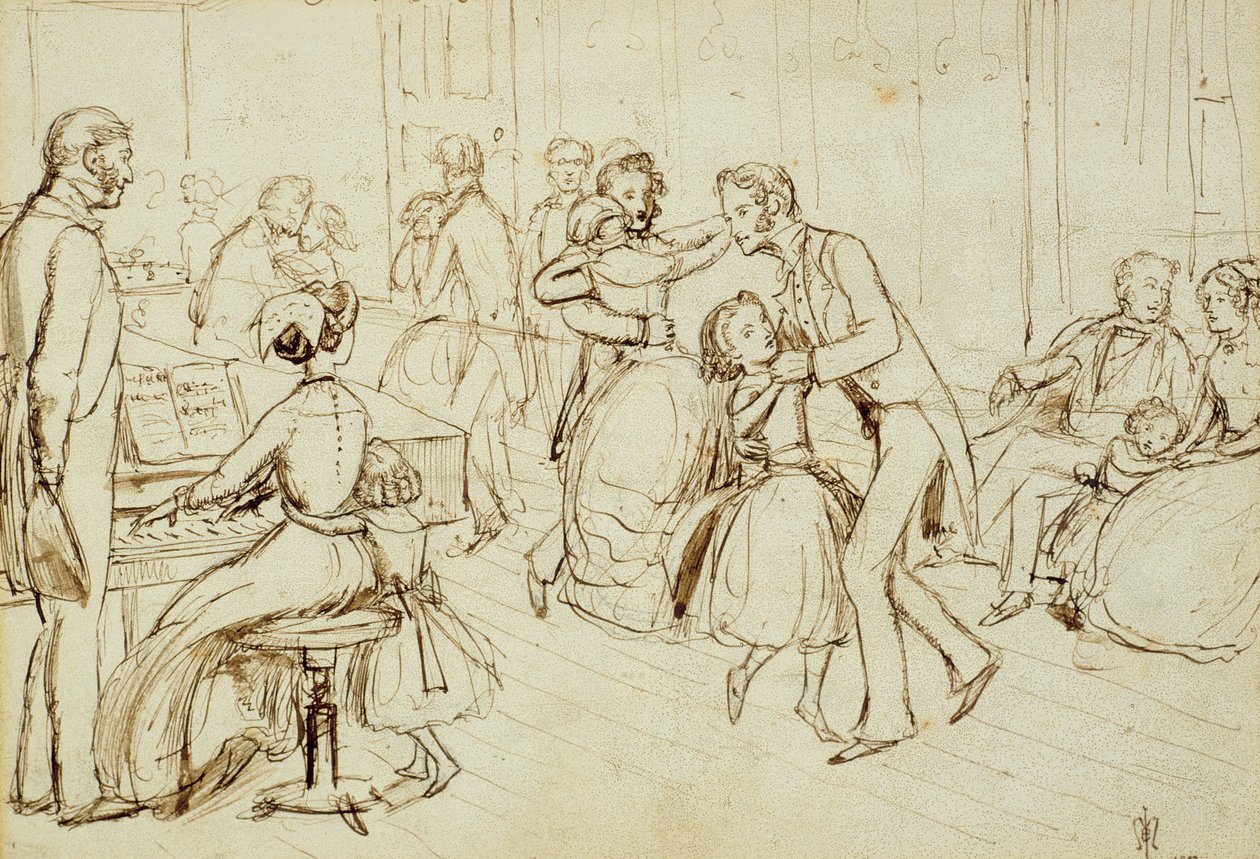 En fest i Bowerswell, 1853 af John Everett Millais