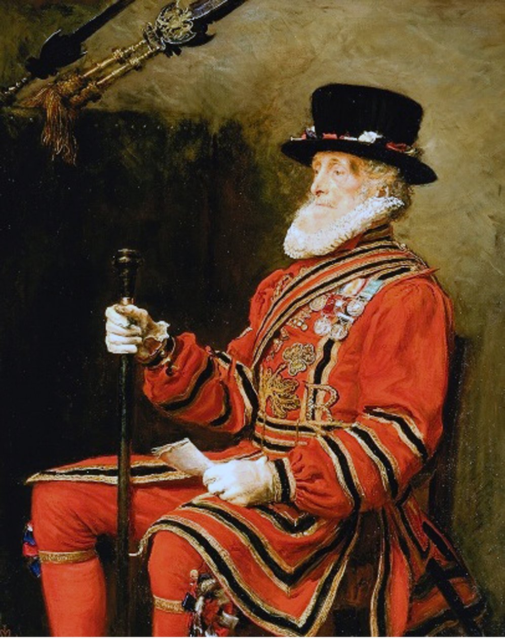 John Charles Montague, Yeoman of the Guard, 1876 af John Everett Millais