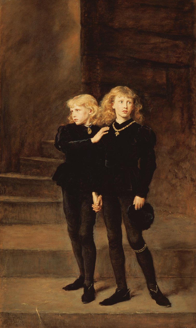 Prinserne Edward og Richard i tårnet, 1878 af John Everett Millais