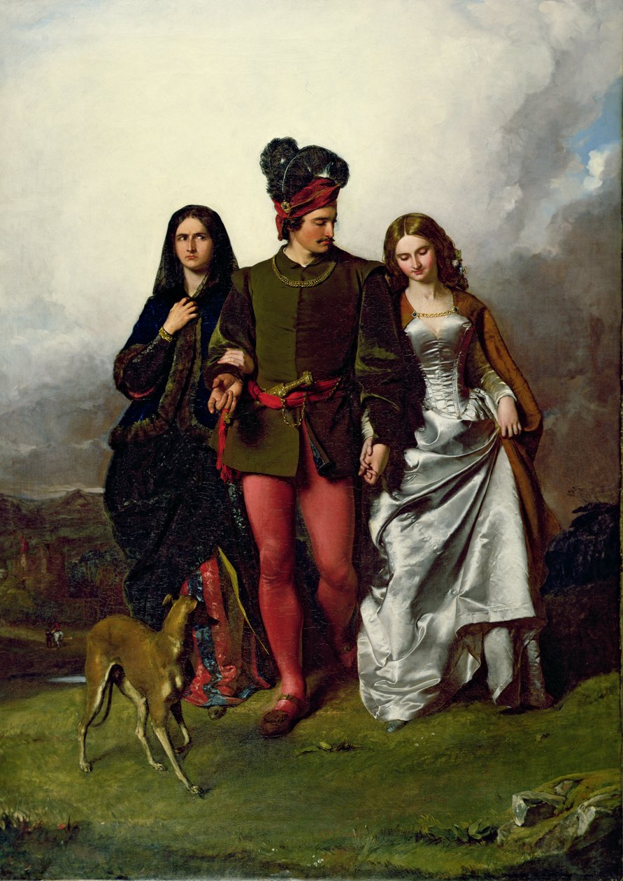Den grusomme søster, 1851 af John Faed