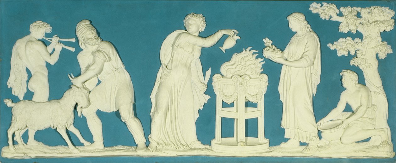 Bacchanalian Scene, plakette af Wedgwood (jasperware) af John Flaxman