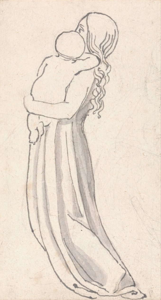 Kvinder, der bærer et barn i sine arme af John Flaxman