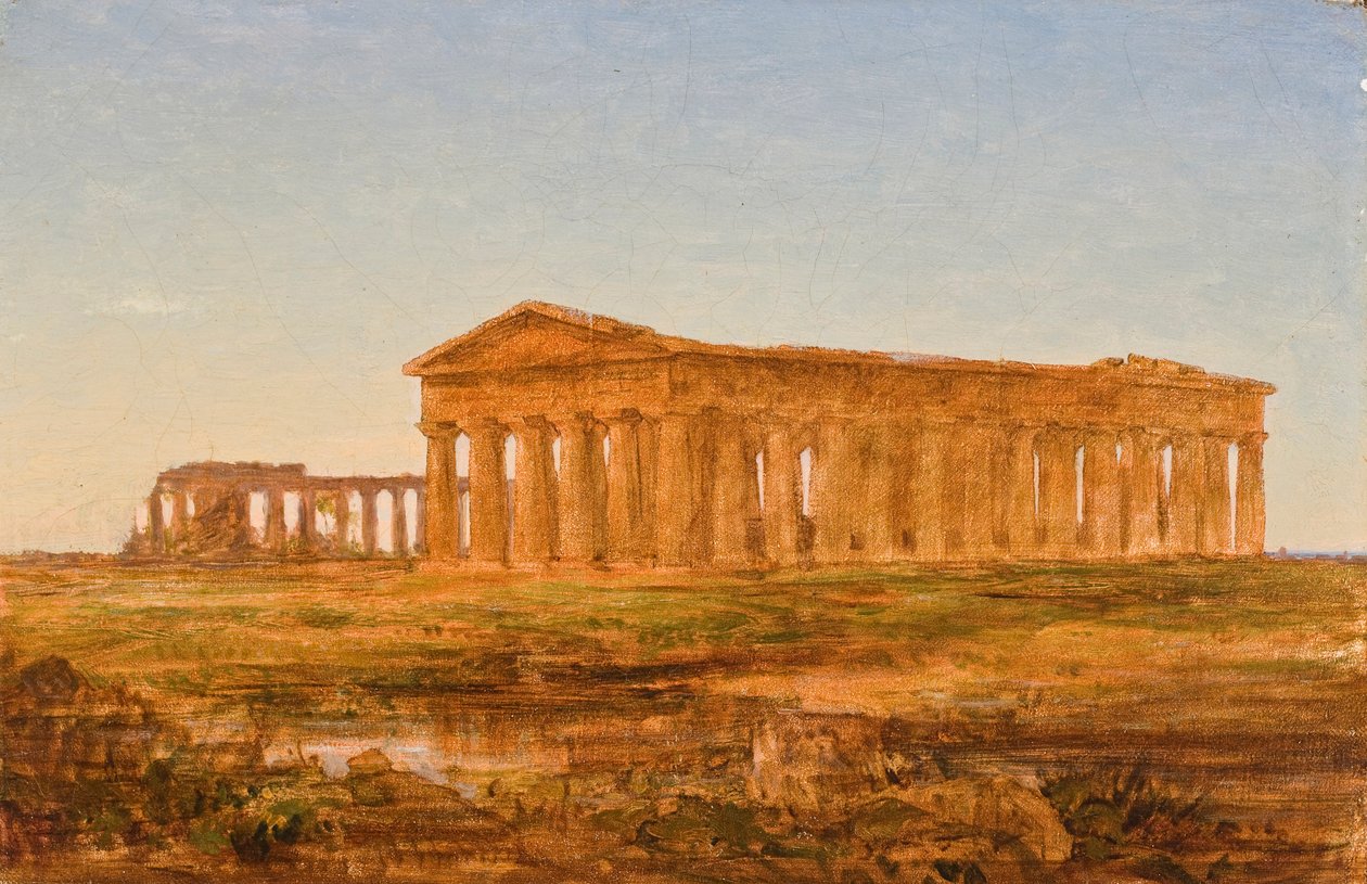 Neptuntemplet, Paestum, 1847 af John Frederick Kensett