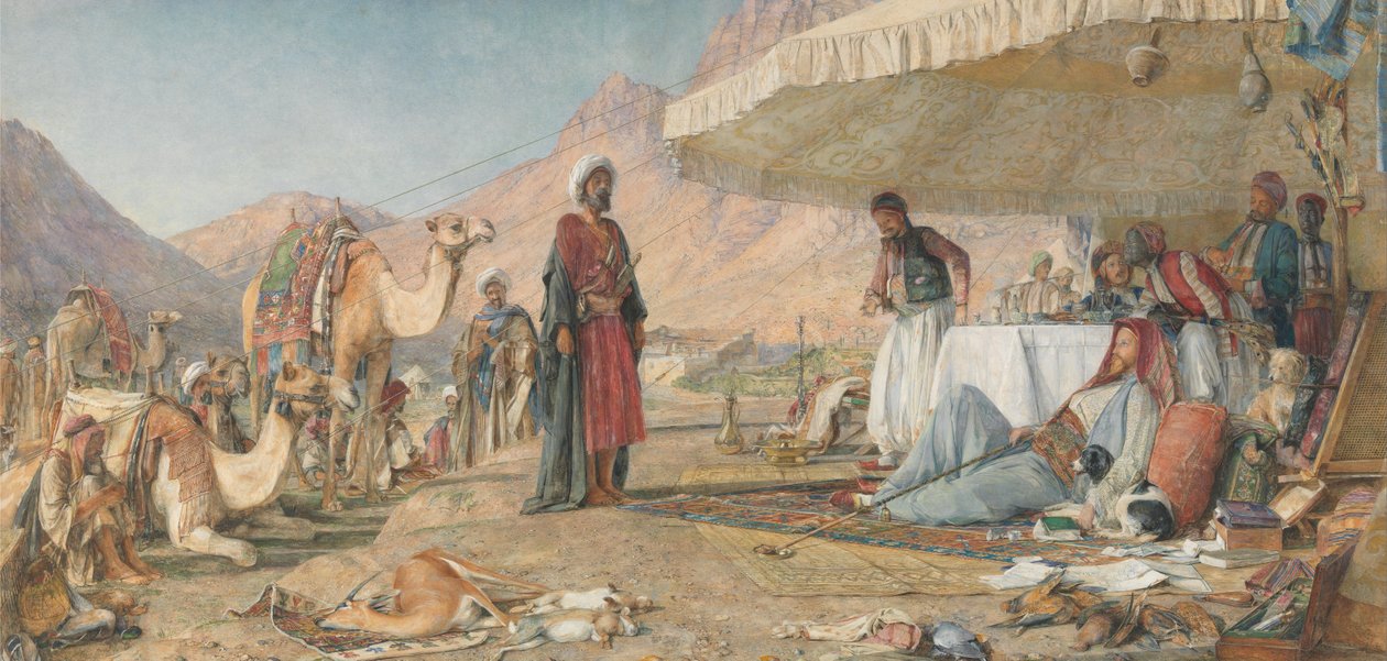 En frank lejr i ørkenen på Sinaibjerget. 1842 af John Frederick Lewis