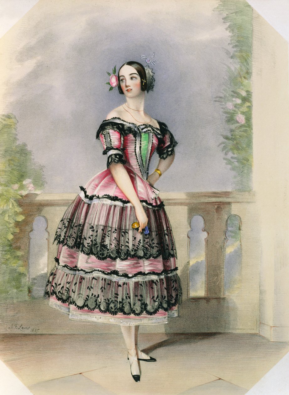 Pauline Duvernay (1813-94) pub. af Thomas McLean, 1837 af John Frederick Lewis