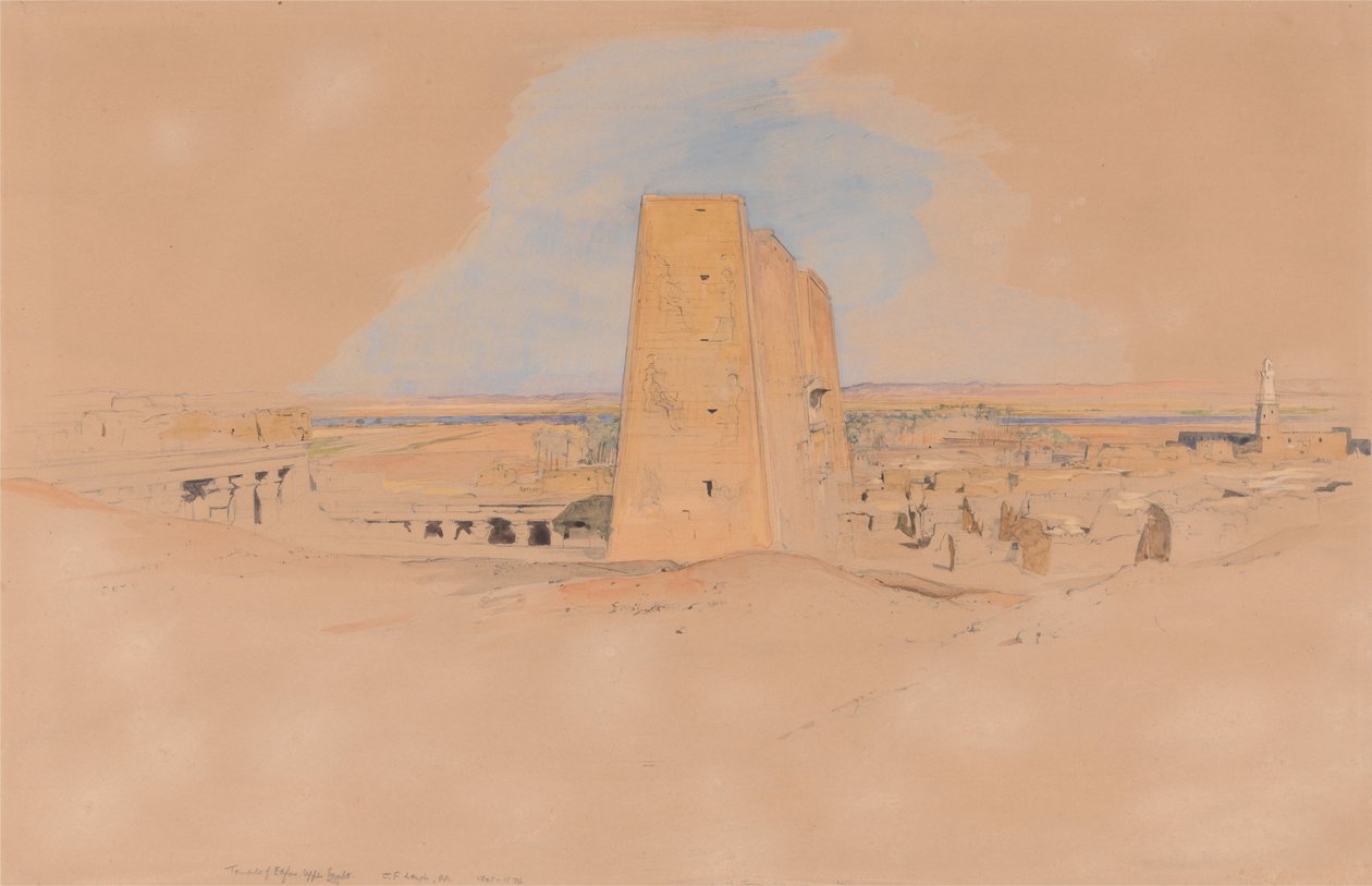 Edfou -templet, Øvre Egypten af John Frederick Lewis