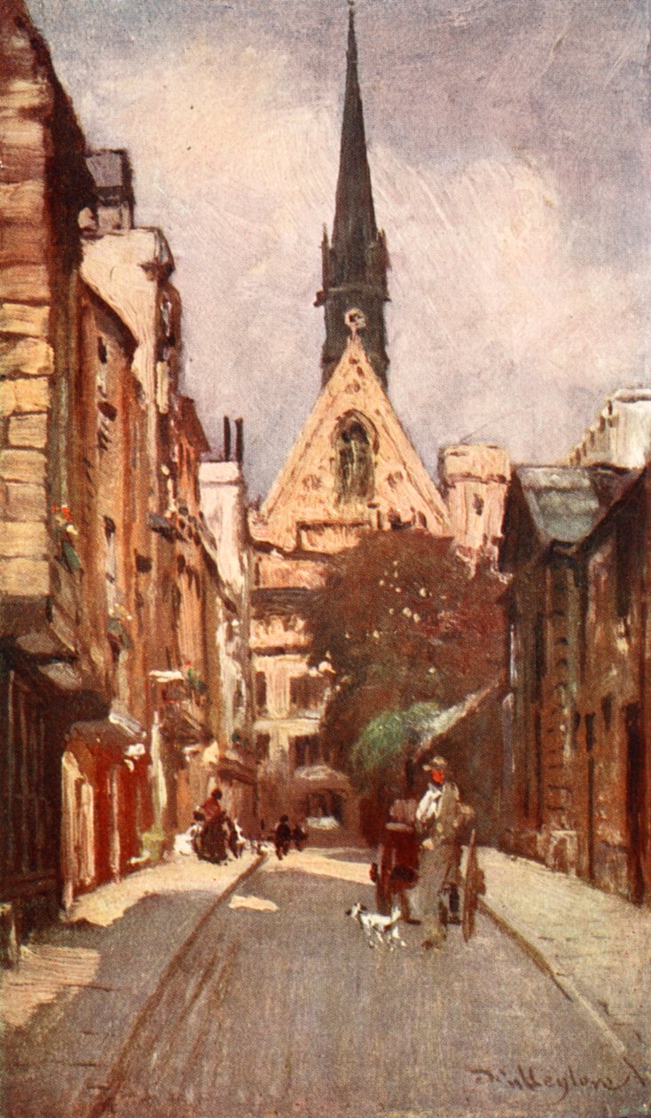 Exeter College Chapel, fra Ship Street, 1903 af John Fulleylove