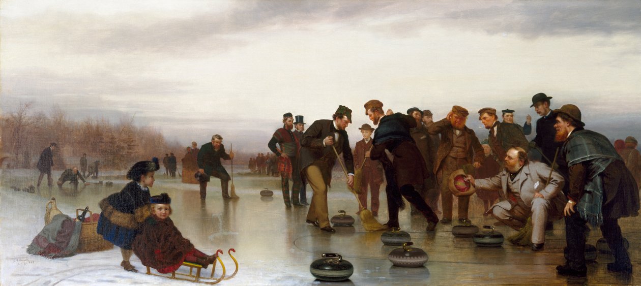 Curling; et skotsk spil i Central Park, 1862 af John George Brown