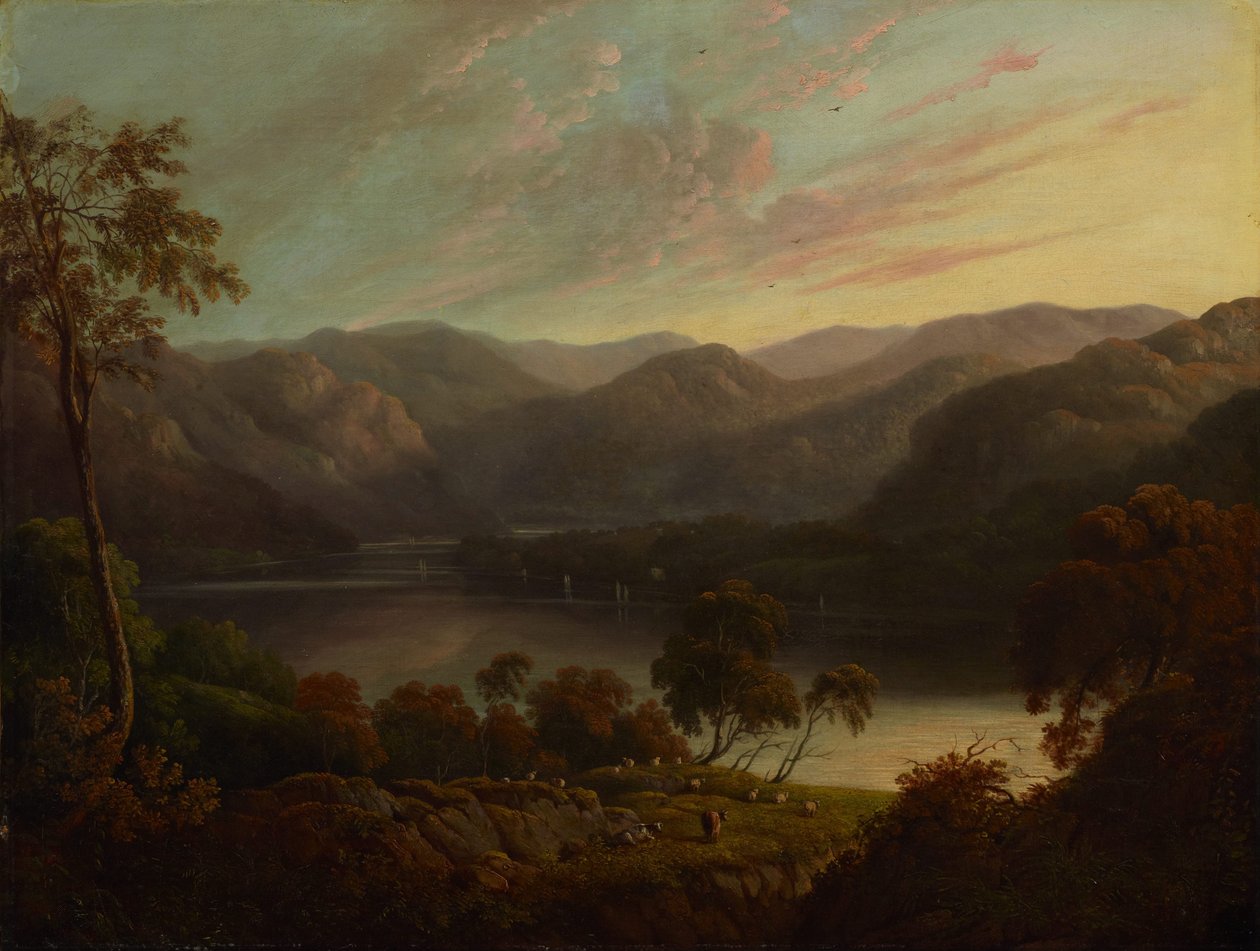 Udsigt over landskabet i Cumberland af John Glover
