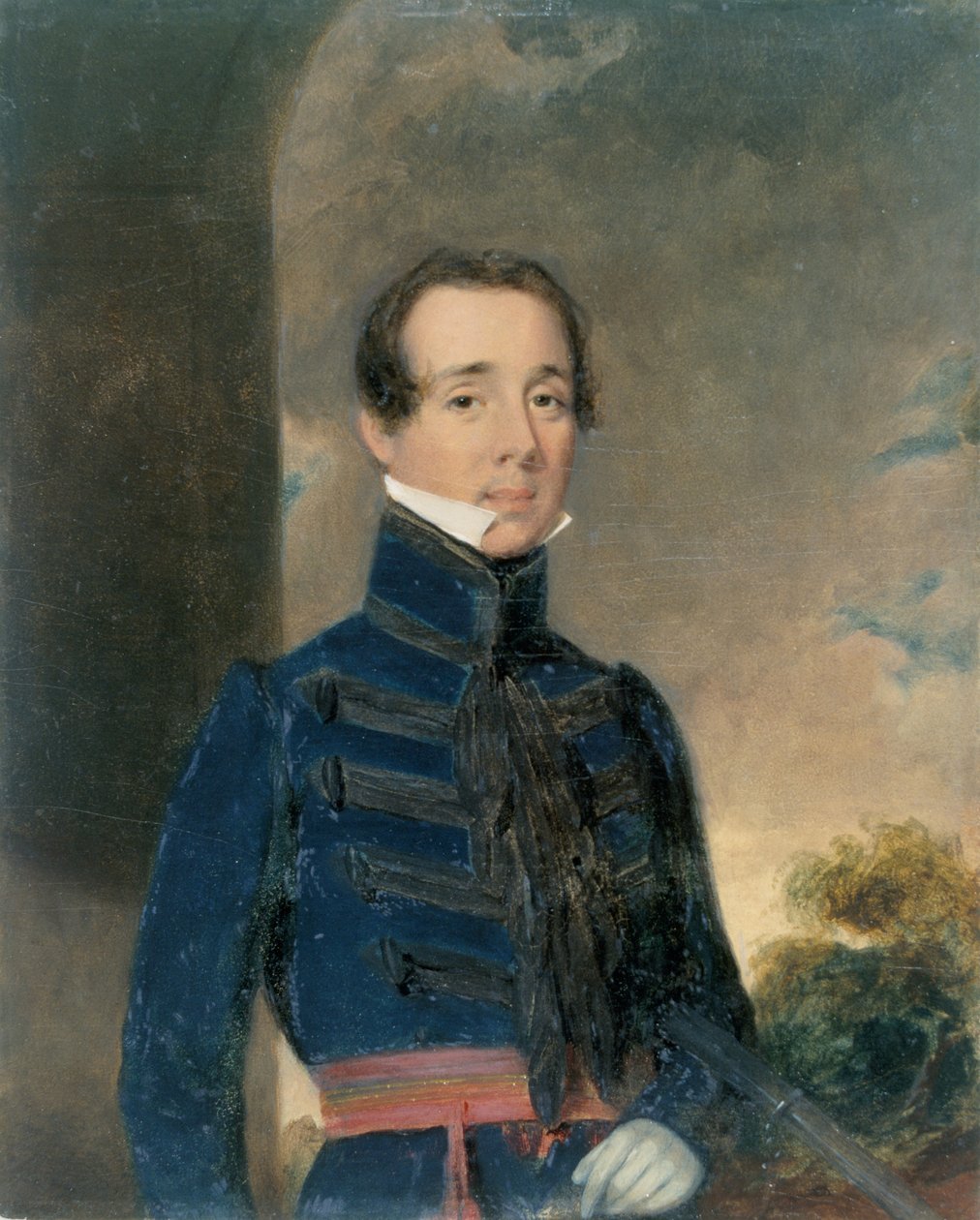 Løjtnant George Briggs (1808-75) Madras Artillery, ca. 1832 af John Godwin Williams