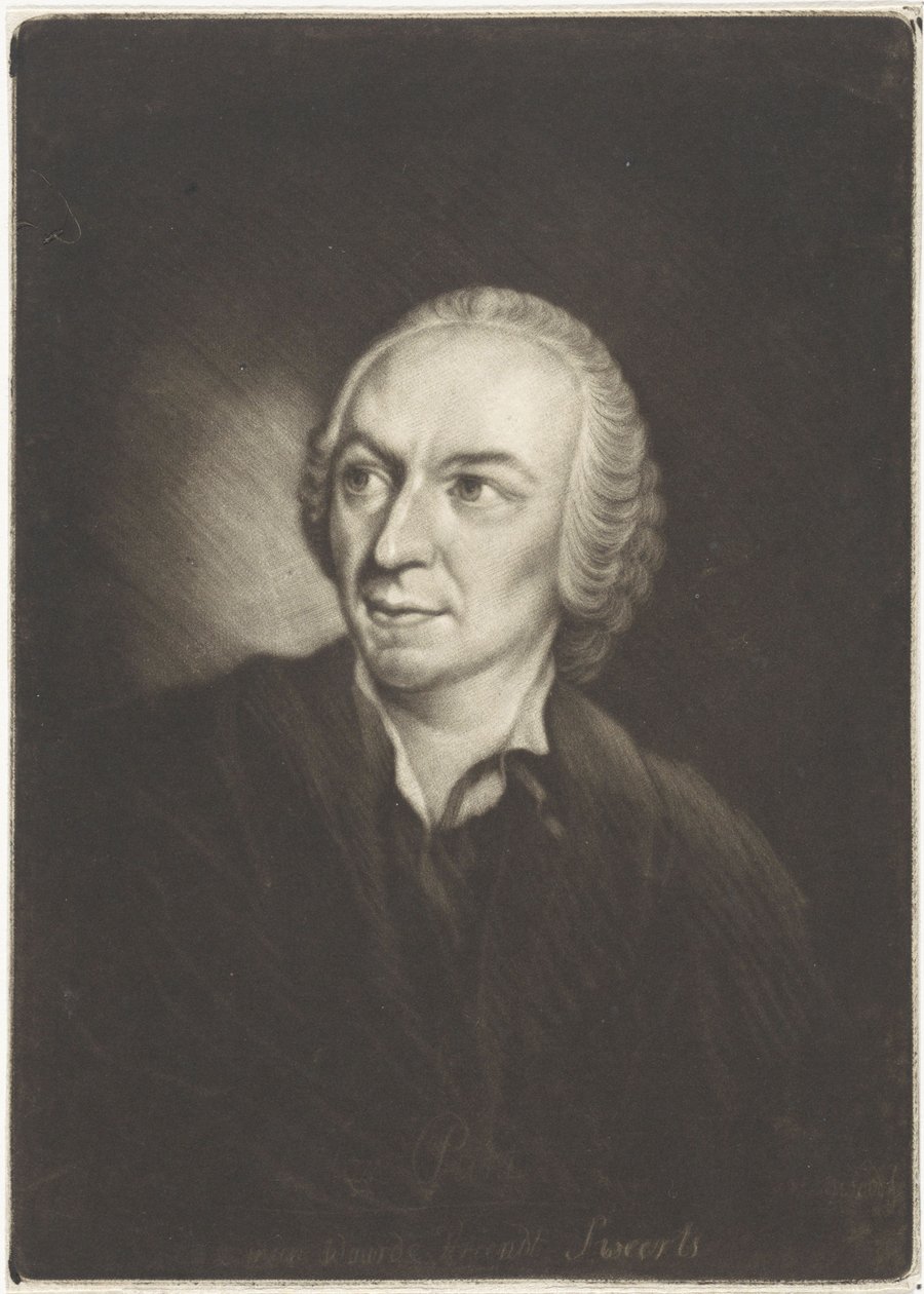 Portræt af maleren Jan Punt (mezzotint) af John Greenwood