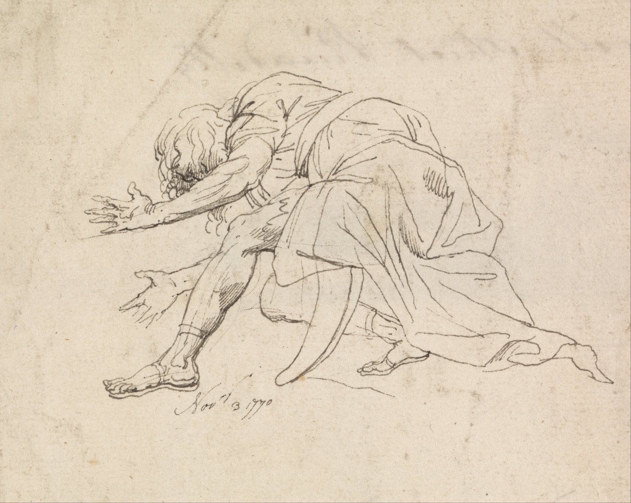 En mand der knæler af John Hamilton Mortimer