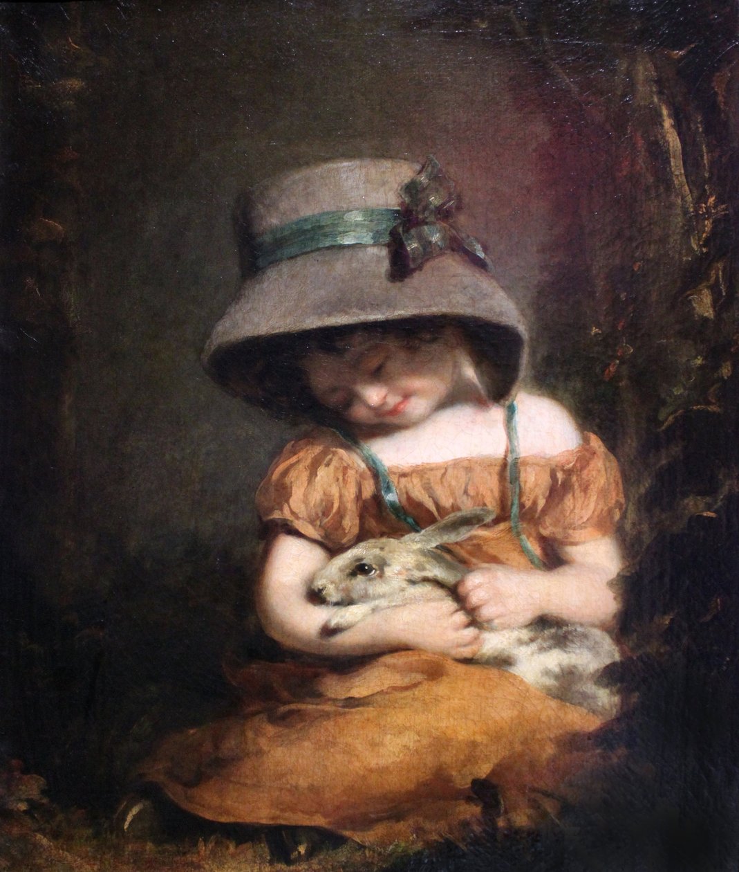 Pige med en kanin af John Hoppner