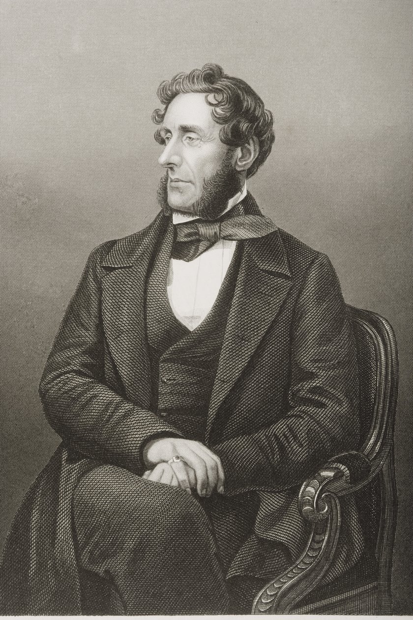Anthony Ashley Cooper (1801-85) 7. jarl af Shaftesbury, indgraveret af D.J. Pund fra et fotografi, fra 