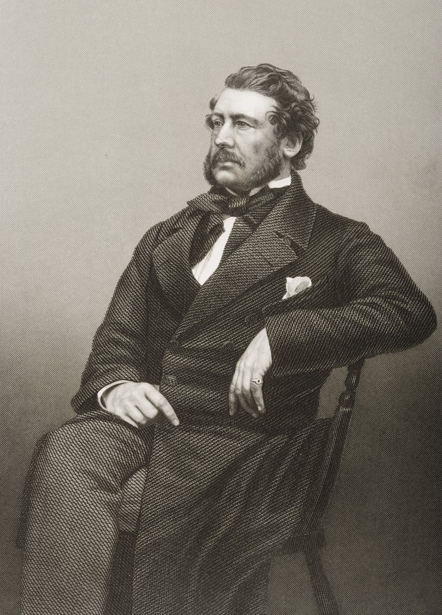 Kaptajn William Harrison (1812-60), graveret af D.J. Pound efter et fotografi, fra "The Drawing-Room of Eminent Personages, Volume 2", udgivet i London, 1860. af John Jabez Edwin Paisley Mayall
