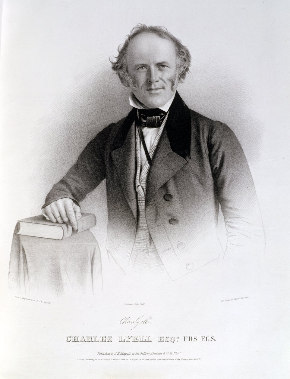 Charles Lyell (1797-1875) graveret af Albert Newsam af John Jabez Edwin Paisley Mayall