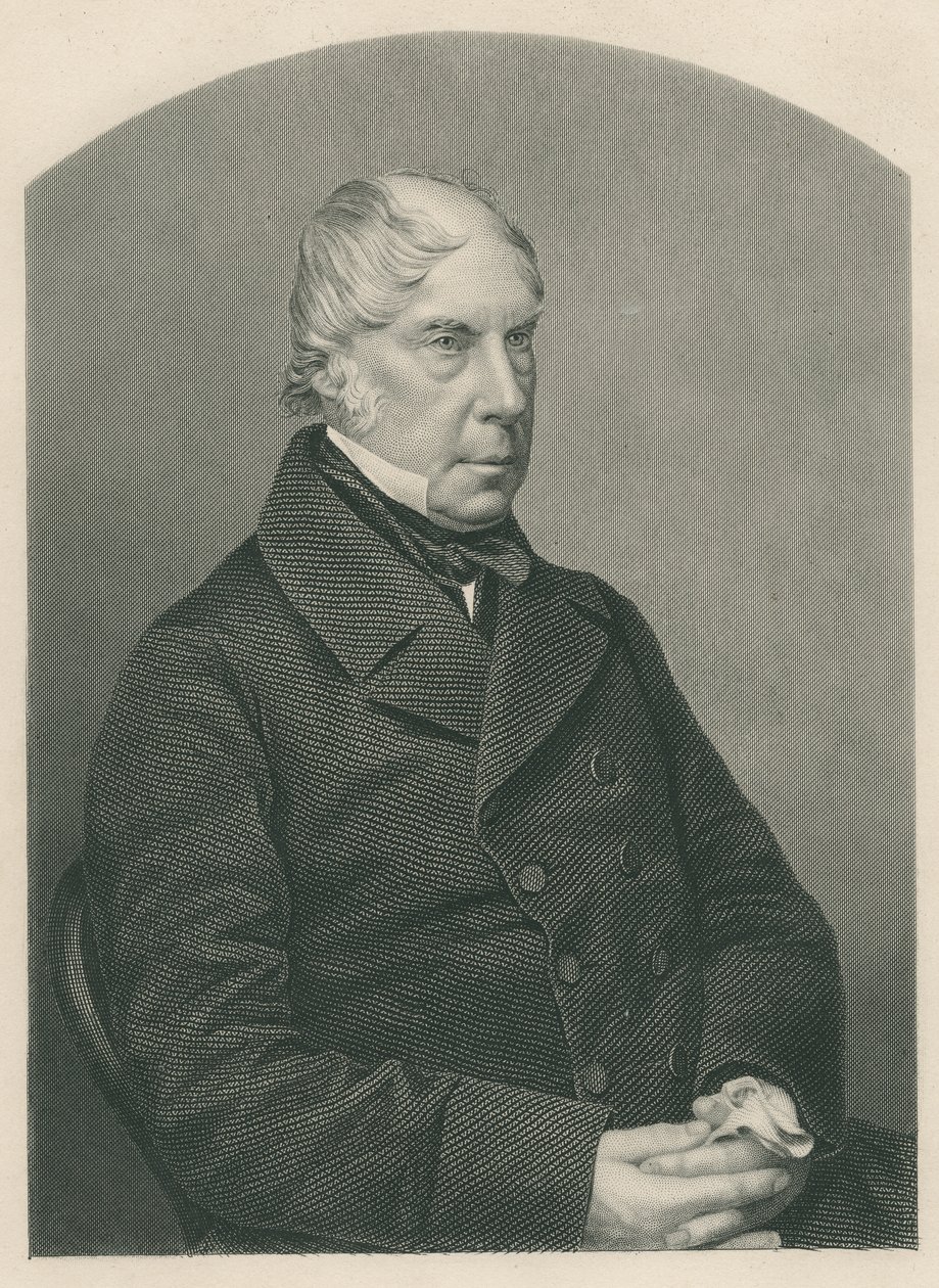 George Hamilton-Gordon, 4. jarl af Aberdeen, graveret af D.J. Pund fra et fotografi, fra 
