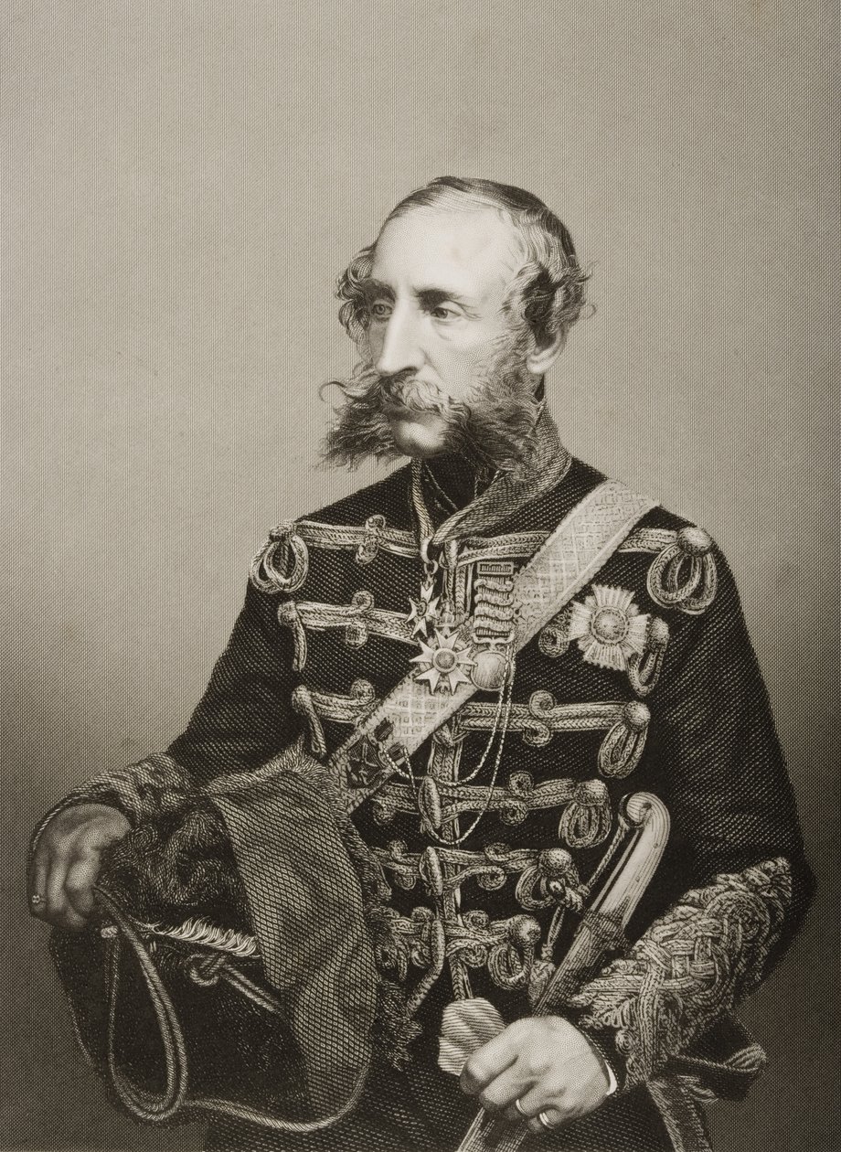 James Thomas Brudenell (1797-1868) 7. jarl af Cardigan, indgraveret af D.J. Pund fra et fotografi, fra 