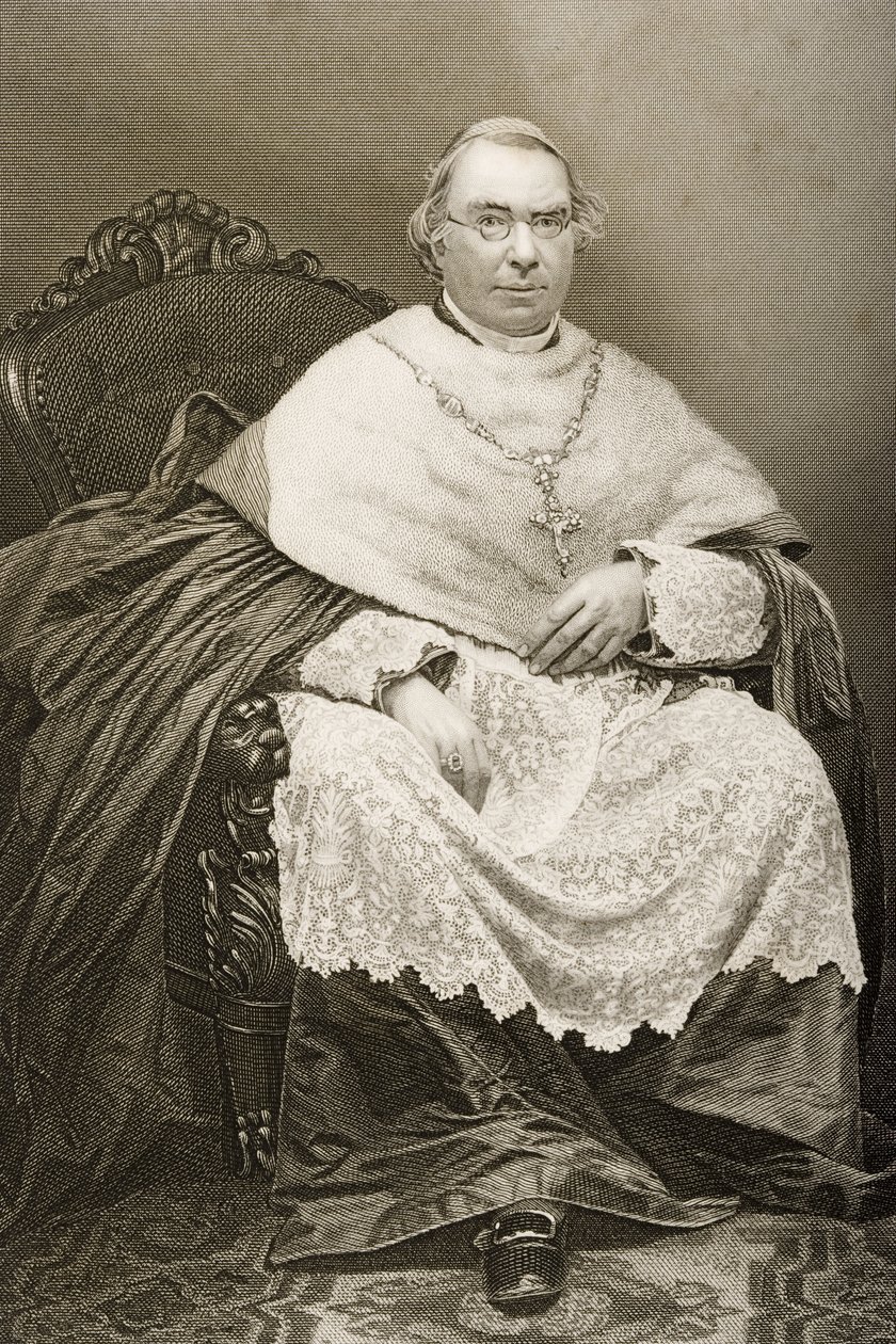 Nicholas Patrick Wiseman (1802-65) graveret af D.J. Pund fra et fotografi, fra 