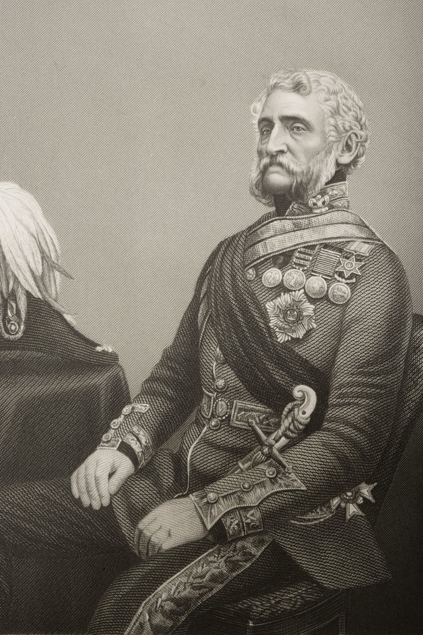 Sir George Harry Wakelyn Smith (1787-1860) graveret af D.J. Pund fra et fotografi, fra 