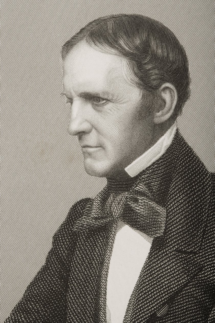 William Hickling Prescott (1796-1859) graveret af D.J. Pund fra et fotografi, fra 