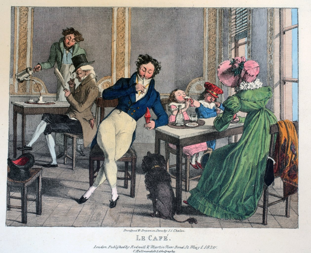 Le Cafe, udg. af Rodwell og Martin, 1820 af John James Chalon