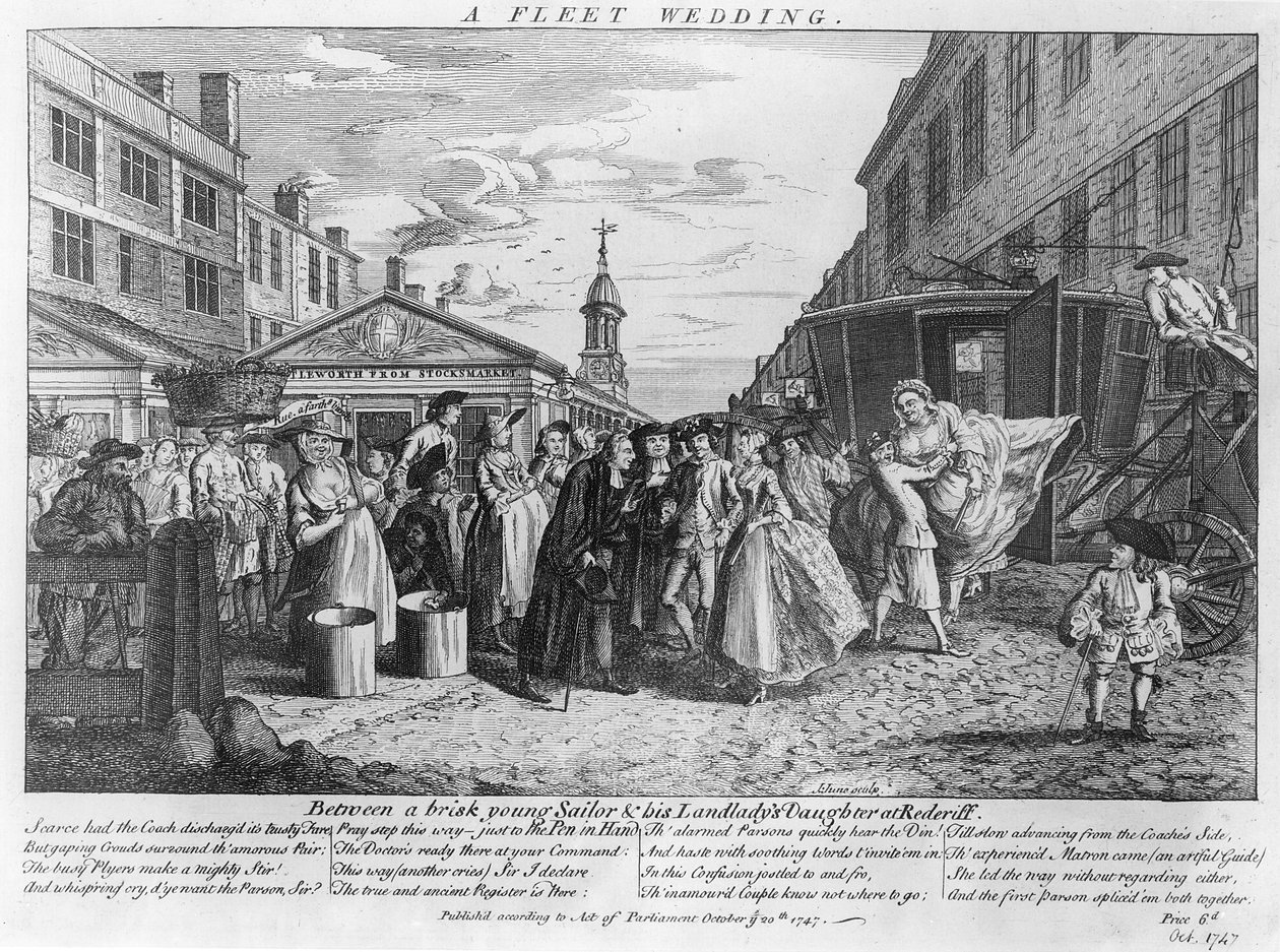 Et flådebryllup, 1747 af John June