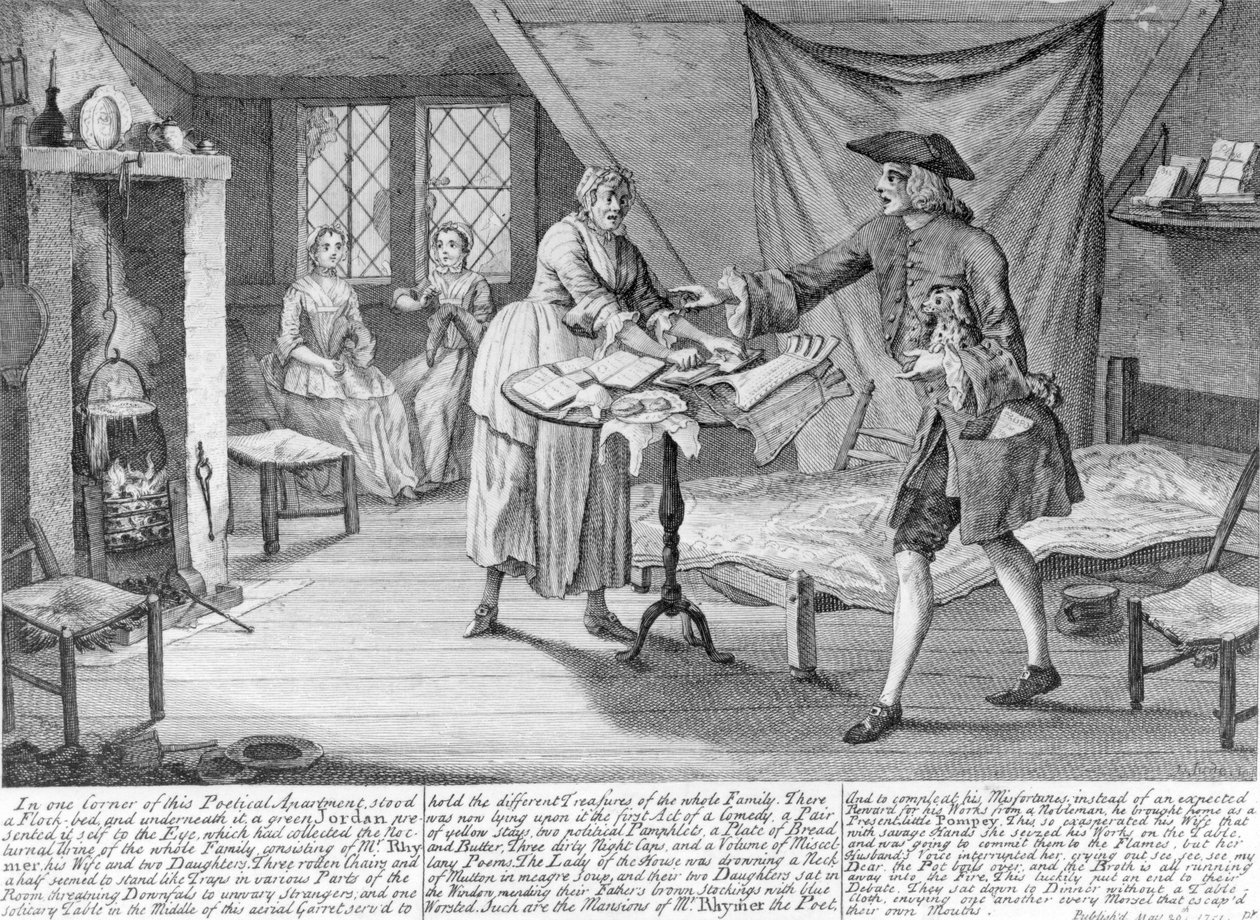 En beskrivelse af en garreteer-digters elendighed, 1751 af John June