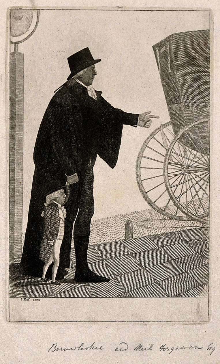 Jozef Boruwlaski, en dværg, og Neil Fergusson, 1802 af John Kay