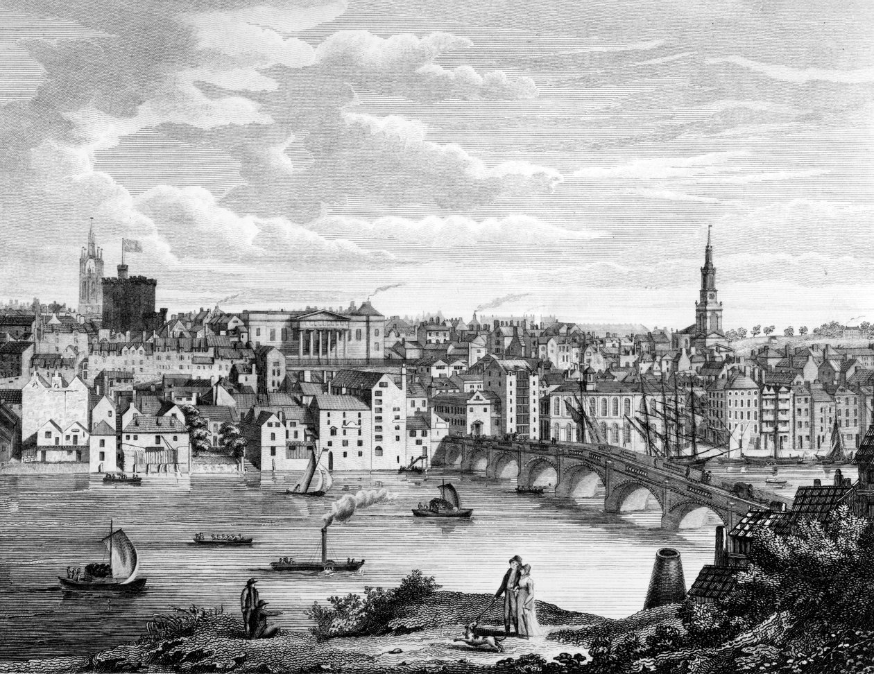 Newcastle-upon-Tyne fra syd af John Knox