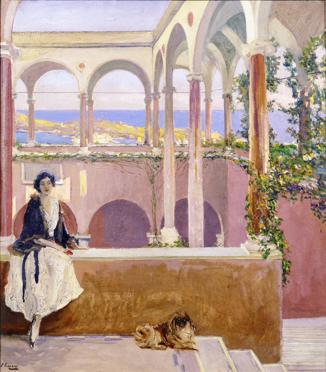 På Rivieraen, 1920 af John Lavery