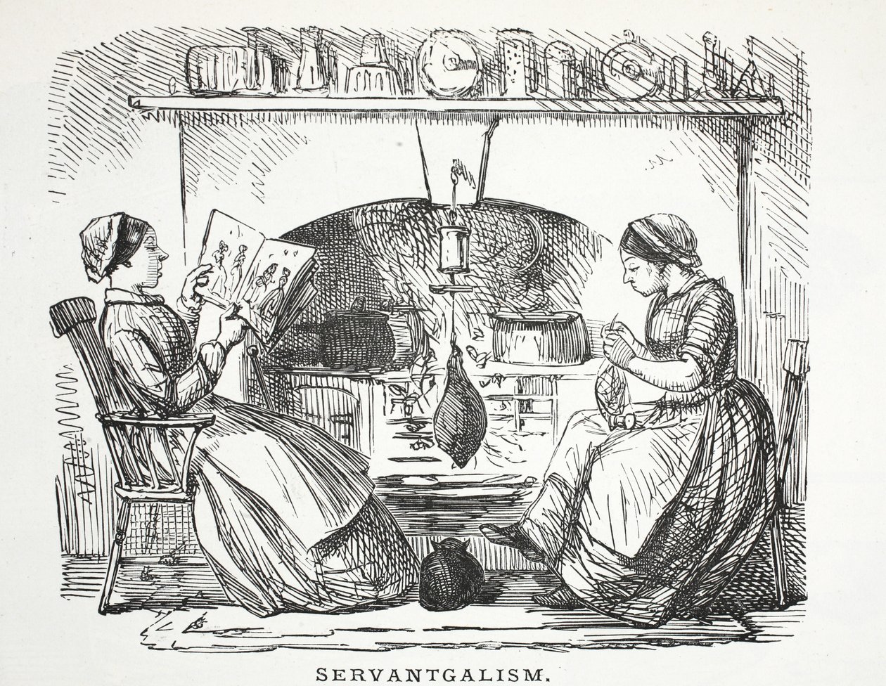 Servantgalisme, 1853 af John Leech