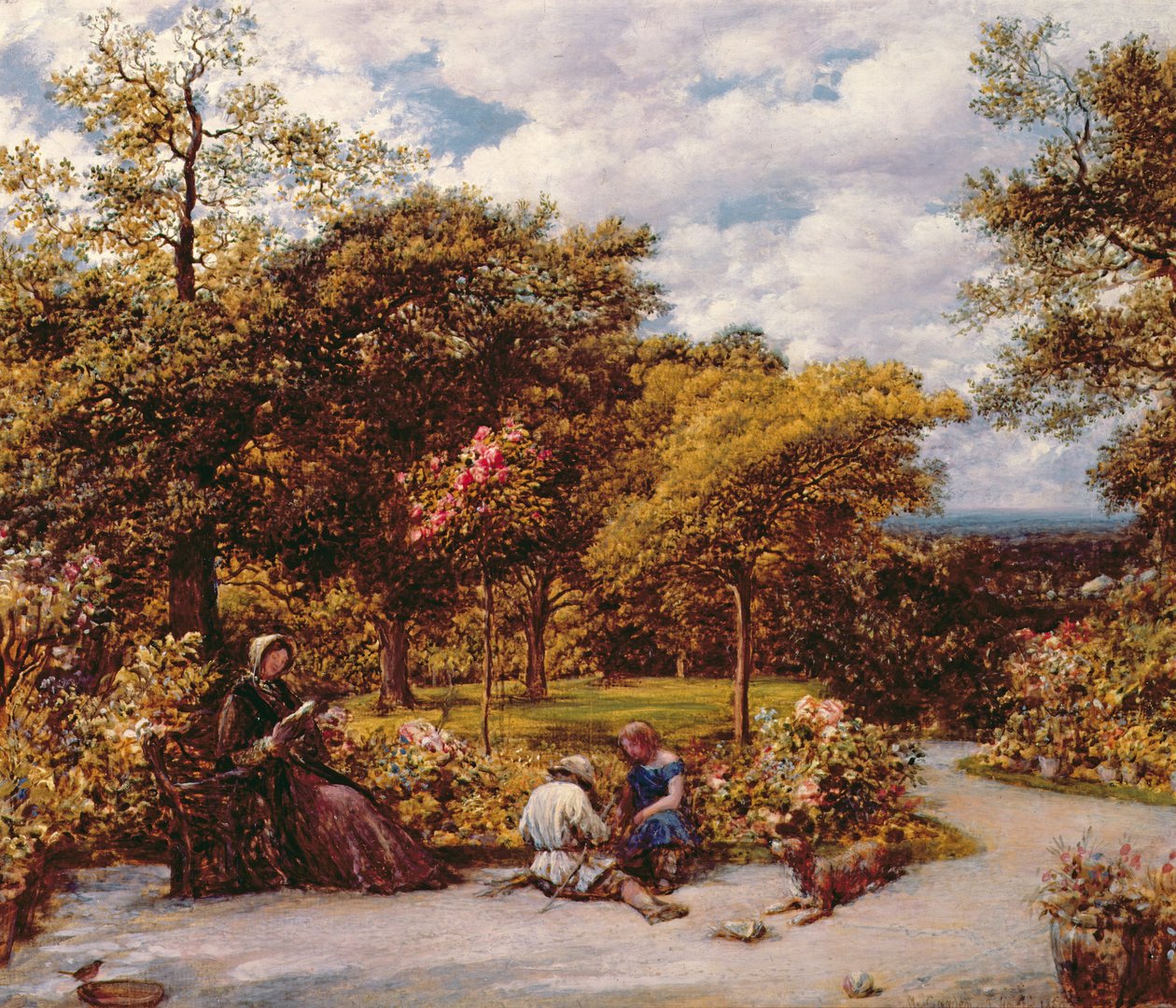 My Garden at Redhill, 1859 af John Linnell
