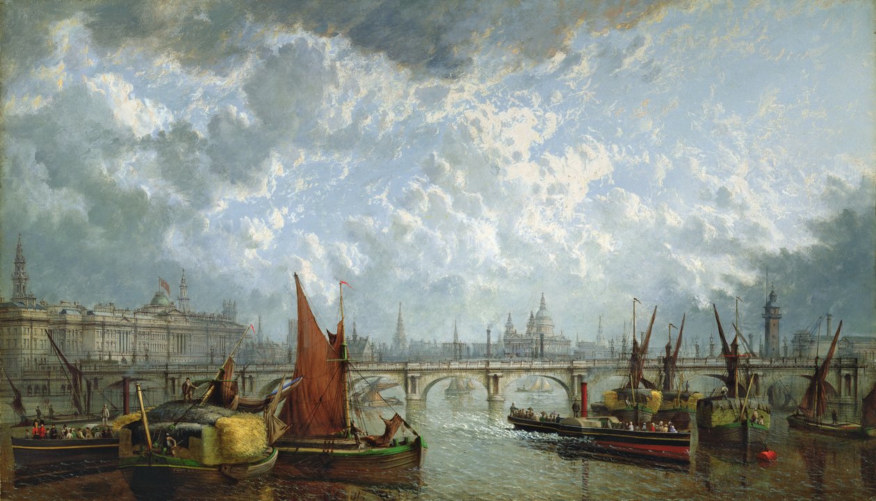 Waterloo Bridge fra Themsen af John MacVicar Anderson