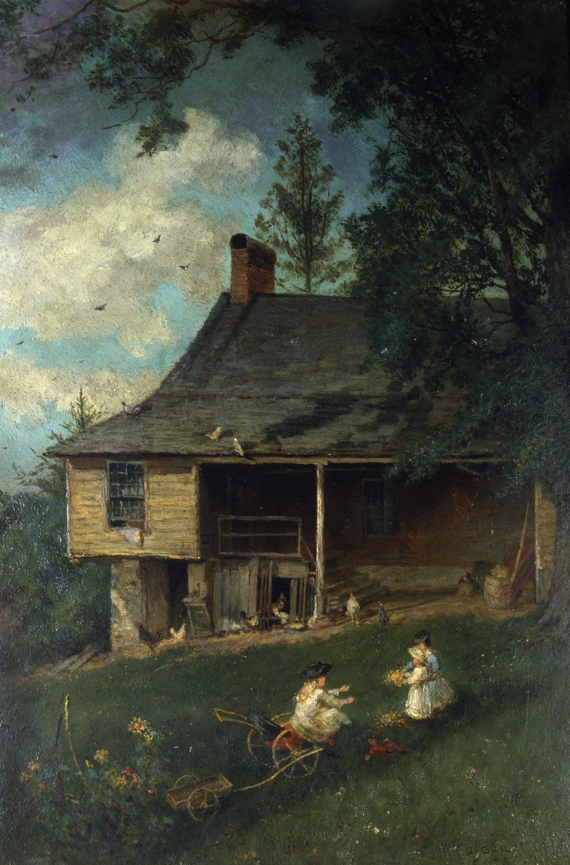 Thomas Coles første atelier, 1881 af John Mackie Falconer