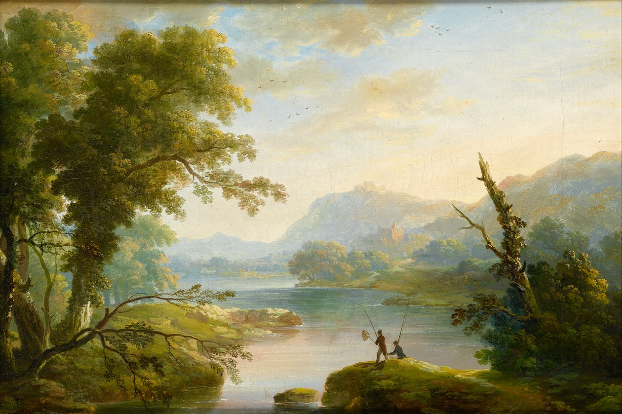 Fiskere i et sølandskab af John Martin