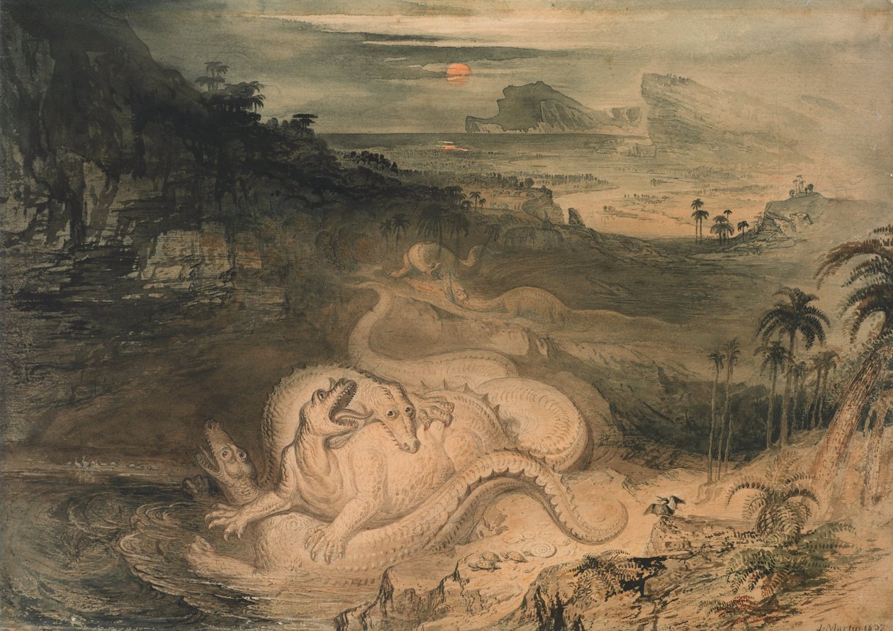 Iguanodons land af John Martin