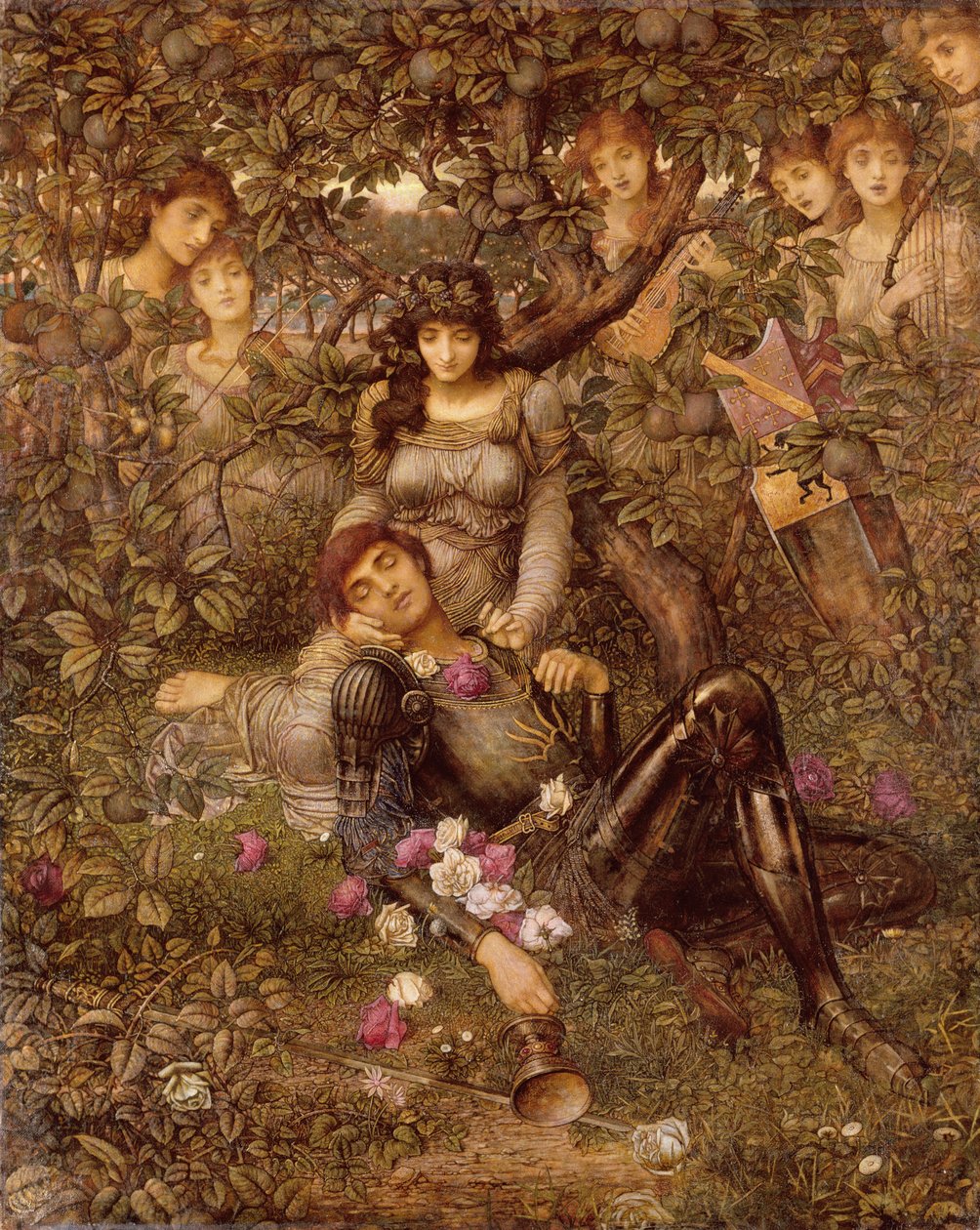 Acrasia, ca. 1888 (olie- og guldmaling på lærred) af John Melhuish Strudwick
