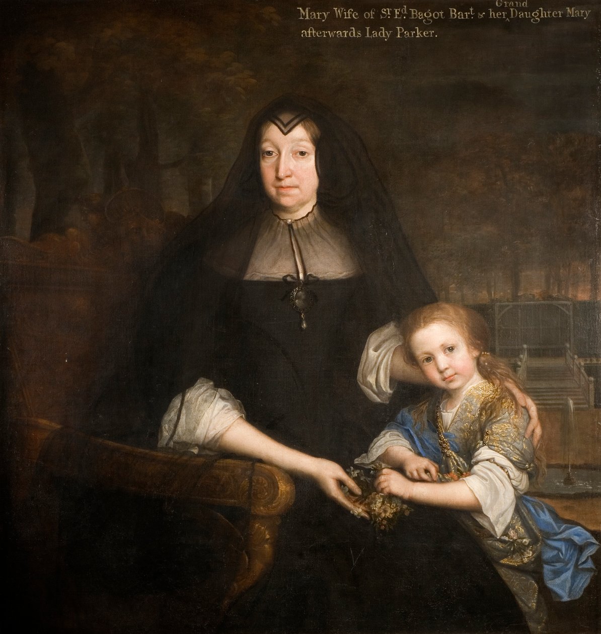 Lady Mary Bagot og hendes barnebarn Mary af John Michael Wright