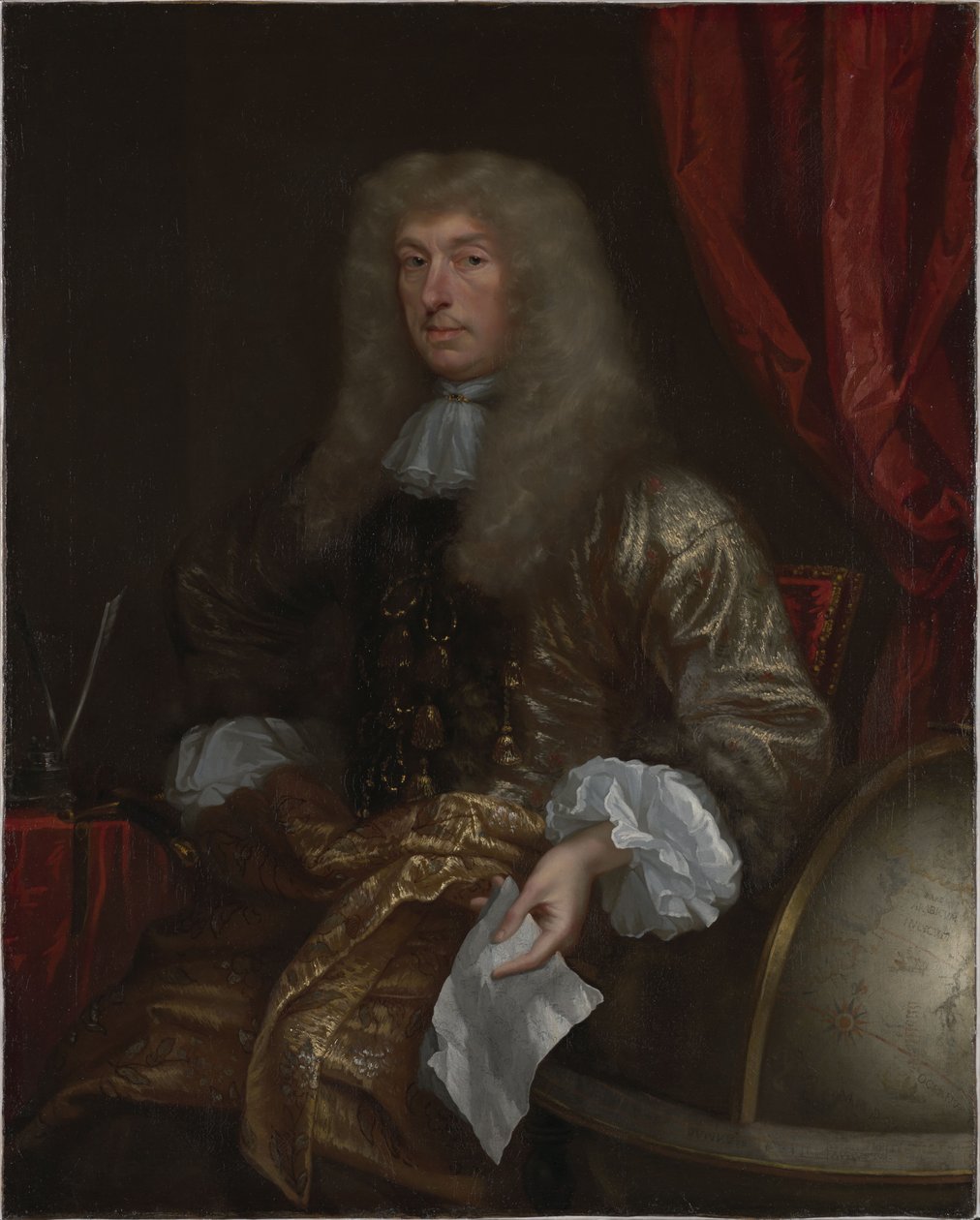 Portræt af Sir John Chardin, fransk rejsende og købmand af John Michael Wright