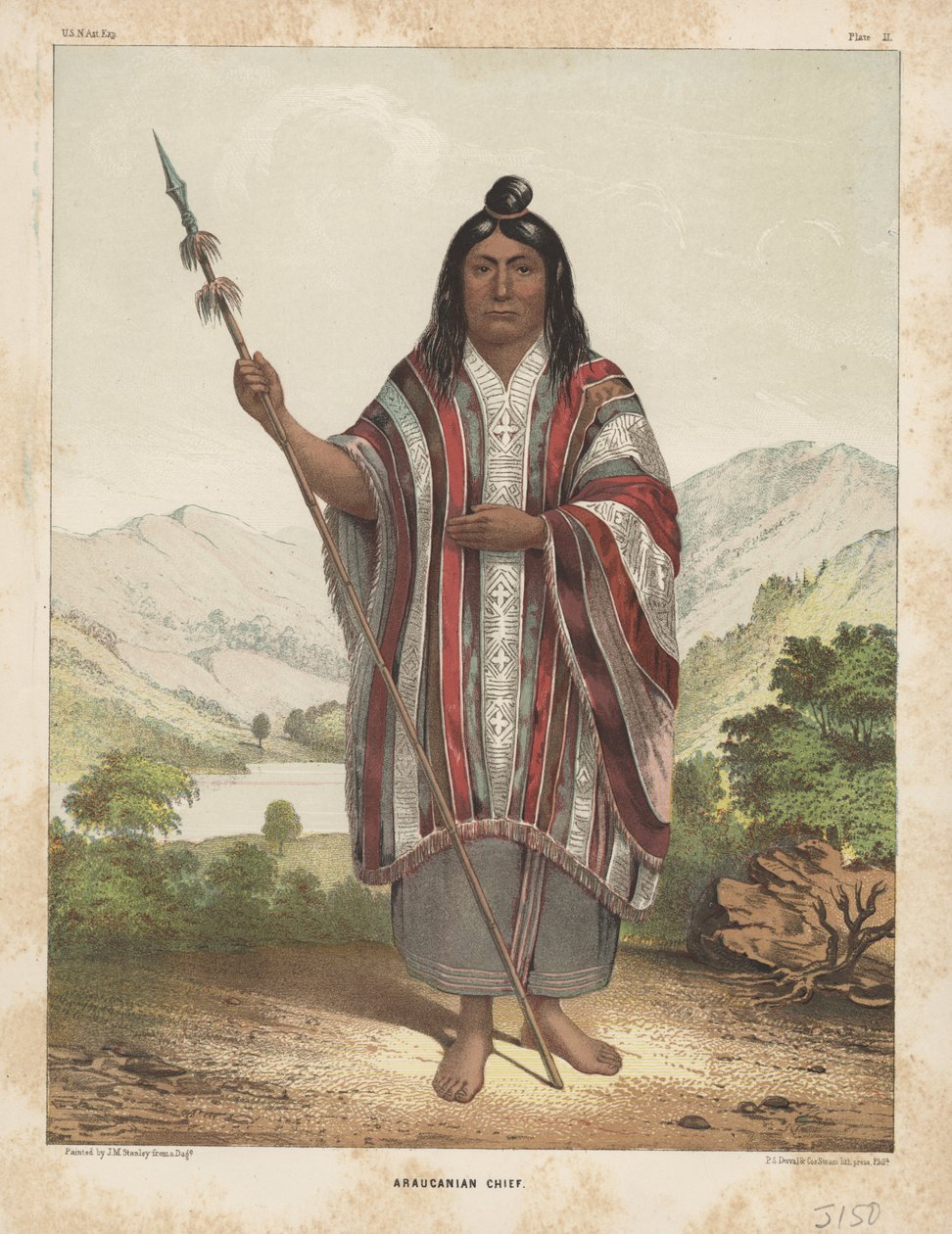 Araukansk høvding, 1855 af John Mix Stanley