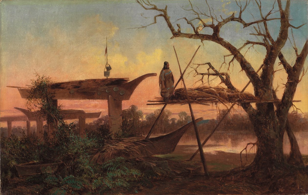 Chinook Burial Grounds, ca. 1870 af John Mix Stanley