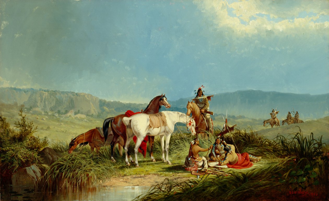 Indianere spillekort, 1866 af John Mix Stanley