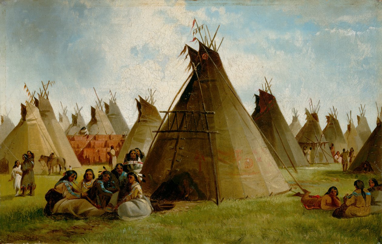 Prairie Indian Encampment, c. 1870 af John Mix Stanley