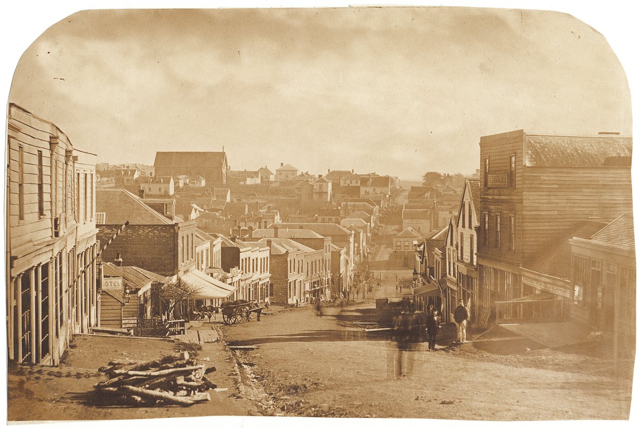 Shortland Street, Auckland (albuminiseret salttryk) af John Nicol Crombie