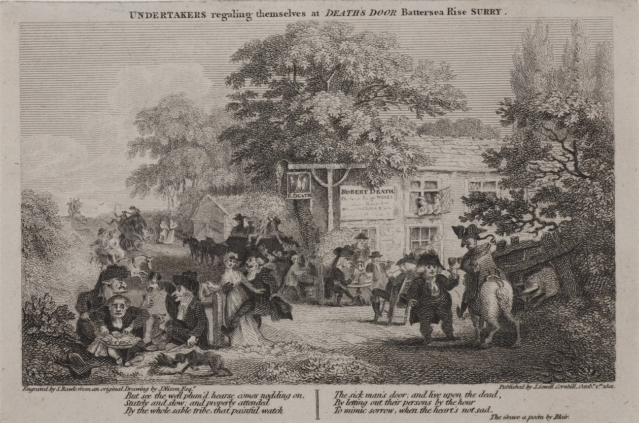 Bedemænd forkæler sig selv ved Deaths Door, 1801 af John Nixon