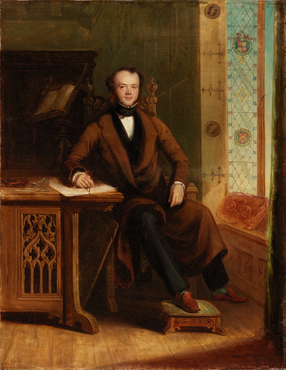 Portræt af William Wailes, ca.1845 af John Oliphant